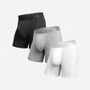 Classic Essentials Boxer Brief : Black/Heather Grey/White 3 Pack