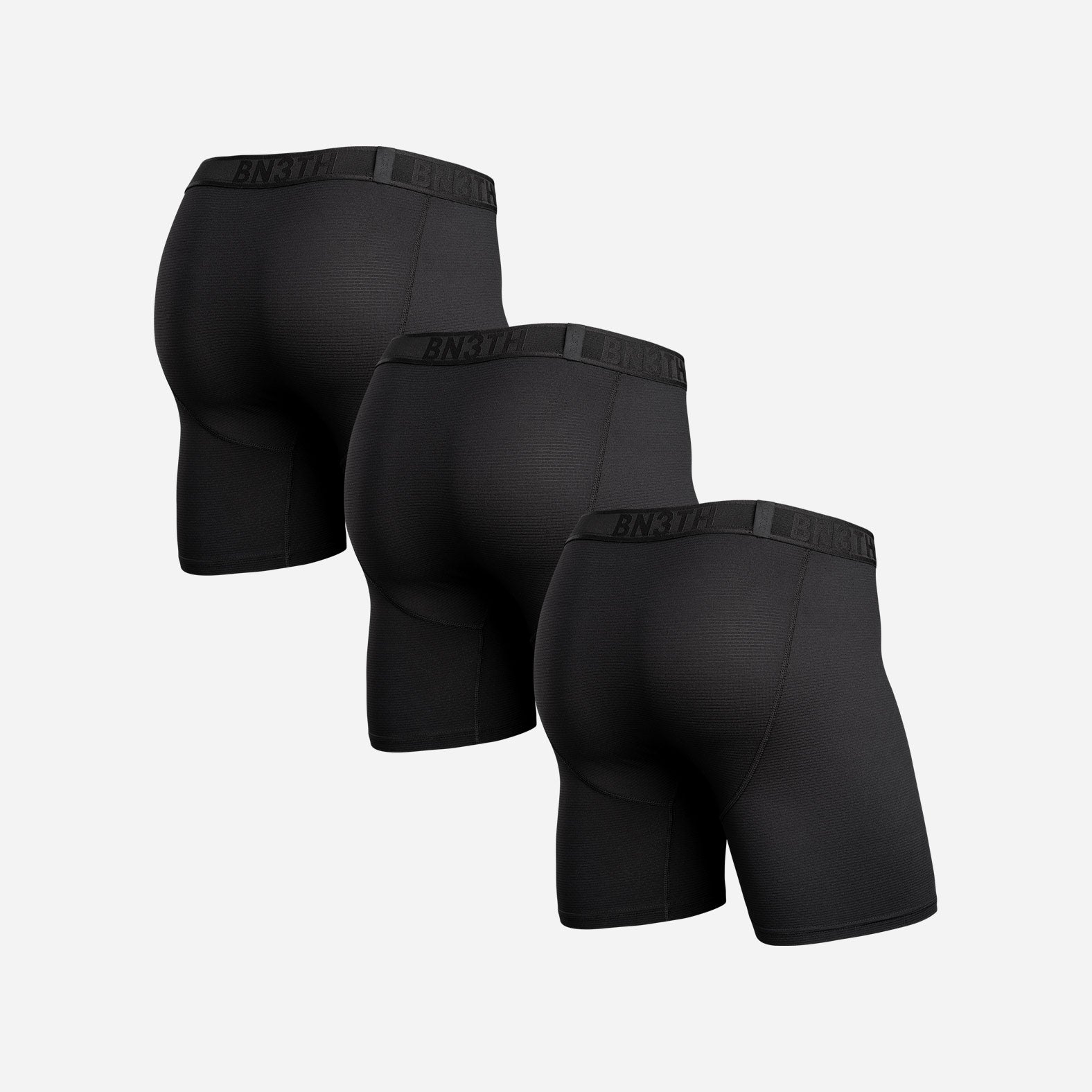 Pro Flex Boxer Brief : Black 3 Pack