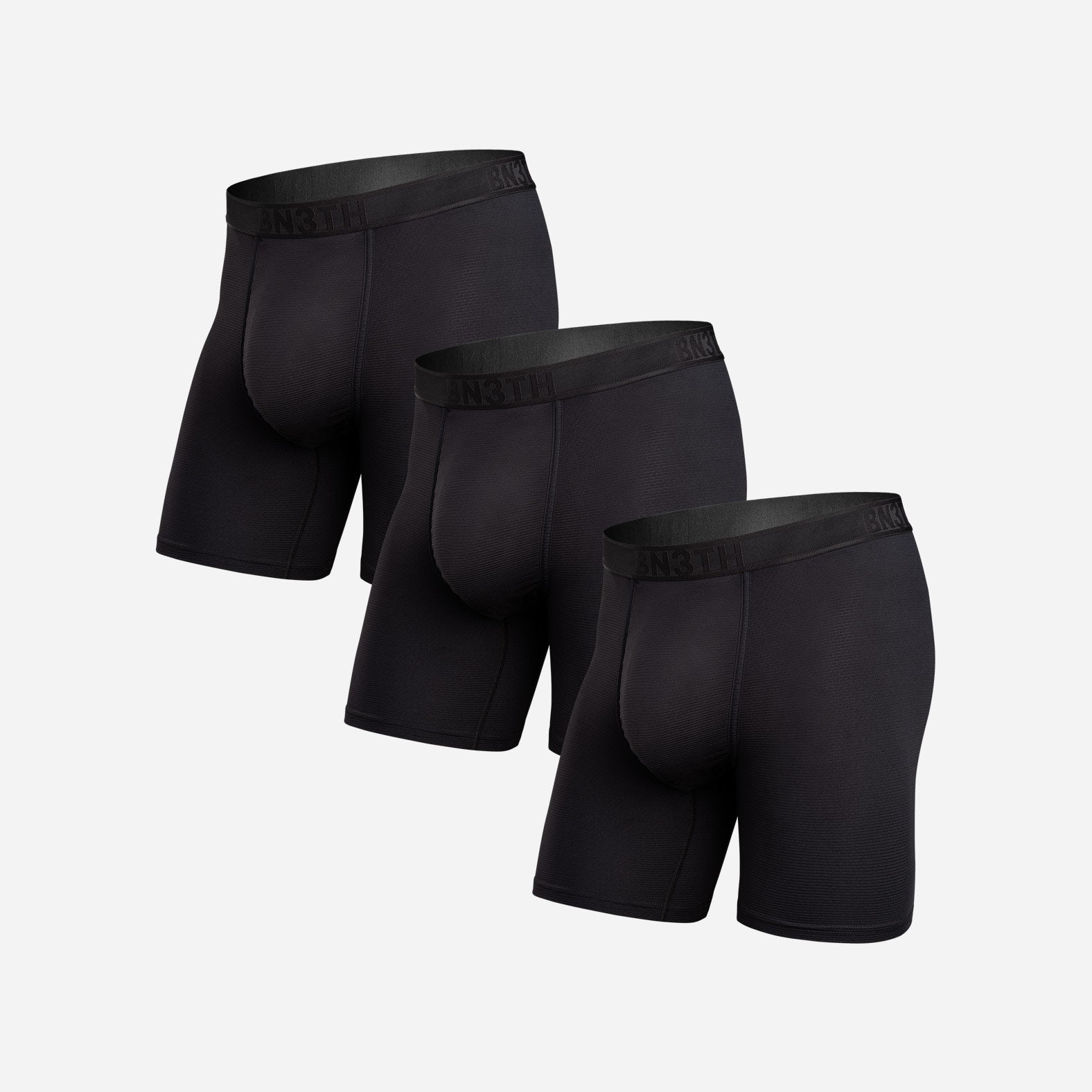 Pro Flex Boxer Brief : Black 3 Pack