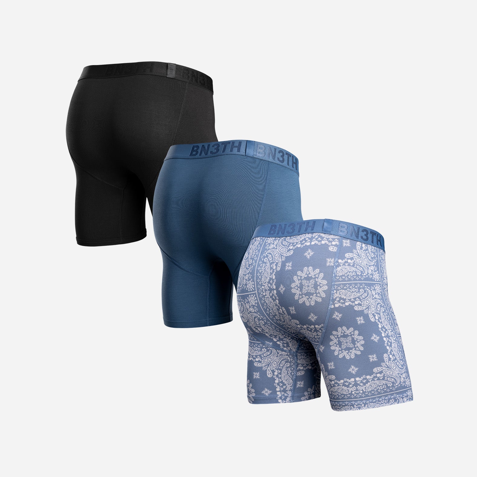 Classic Icon Boxer Brief: Bandana Fog/Fog/Black 3-Pack