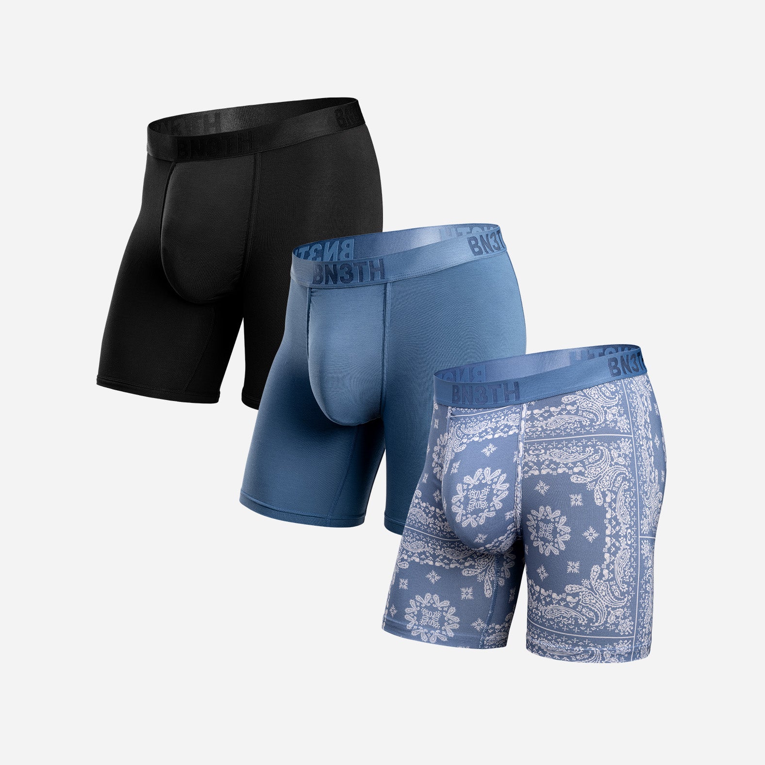 Classic Icon Boxer Brief: Bandana Fog/Fog/Black 3-Pack