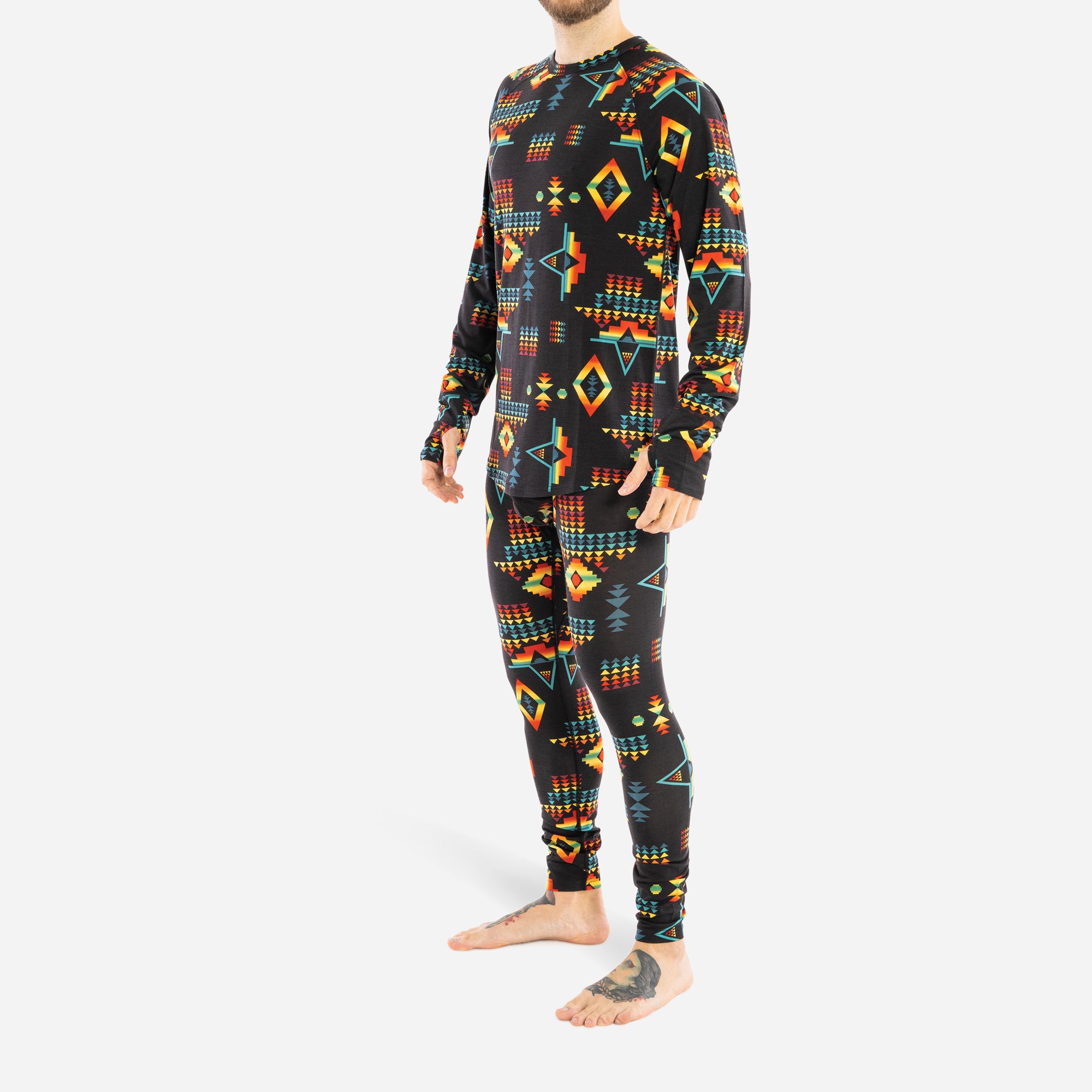Merino Crew Neck: Southwest Black