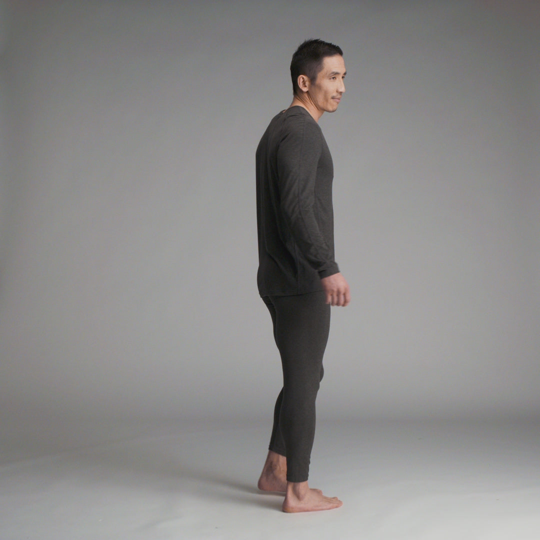 Pro Flex Thermal Baselayer Top: Heather Shadow from BN3TH Underwear