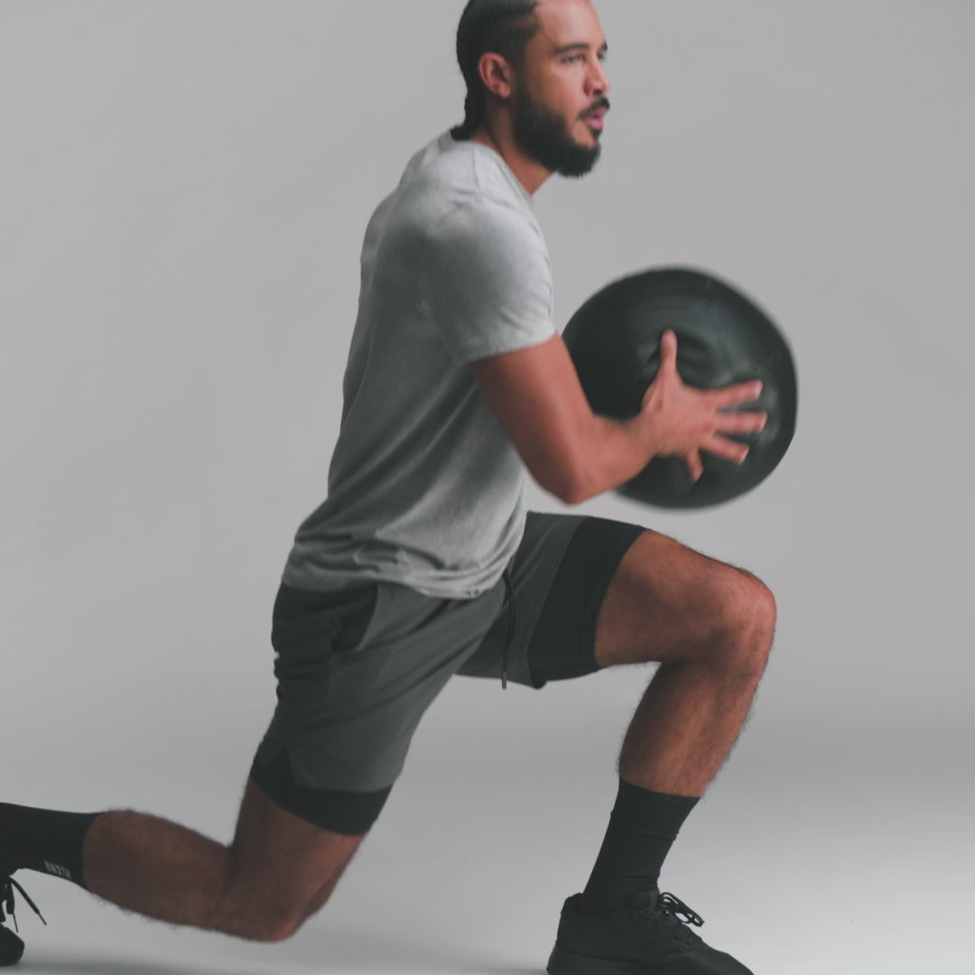 Session Short 2N1 Training Short 7": Shadow Grey | BN3TH Underwear