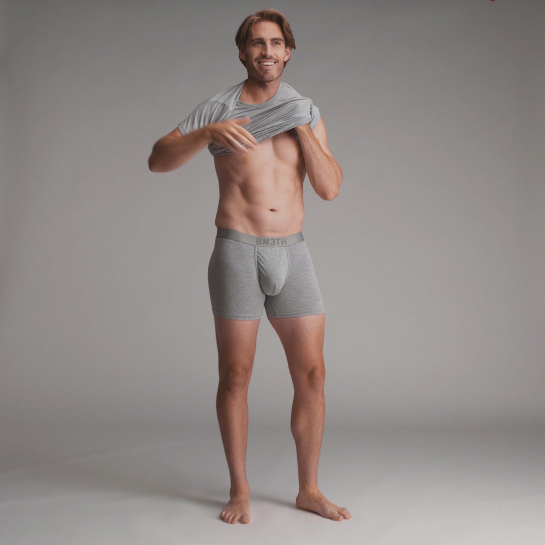 Essentials Boxer Brief: Heather Gray