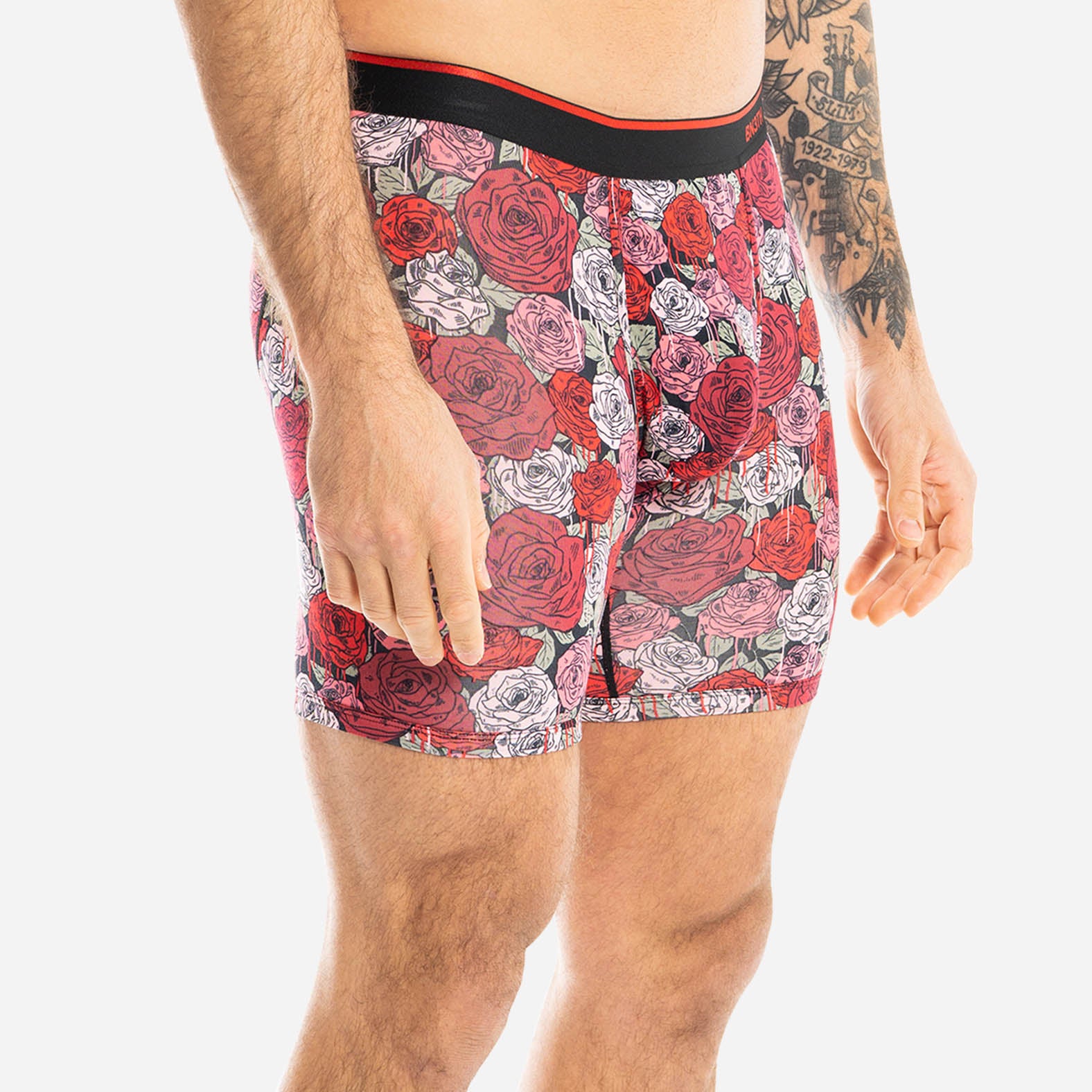CLASSIC BOXER BRIEF: BLEEDING HEARTS RED