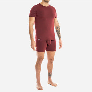 INFINITE TEE SHIRT: HEATHER CABERNET