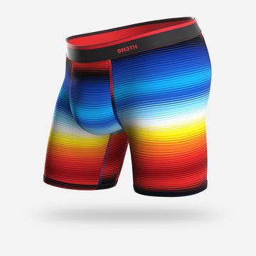 CLASSIC BOXER BRIEF WITH FLY : RHYTHM STRIPE ROYAL